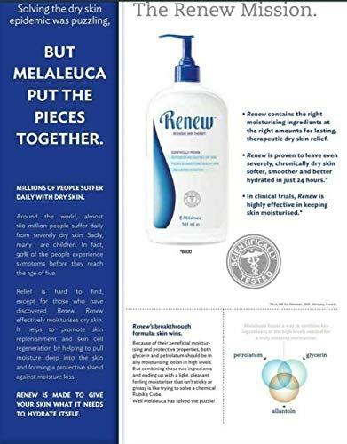 Melaleuca Renew – étiquette et label, informations claires sur les ingrédients.