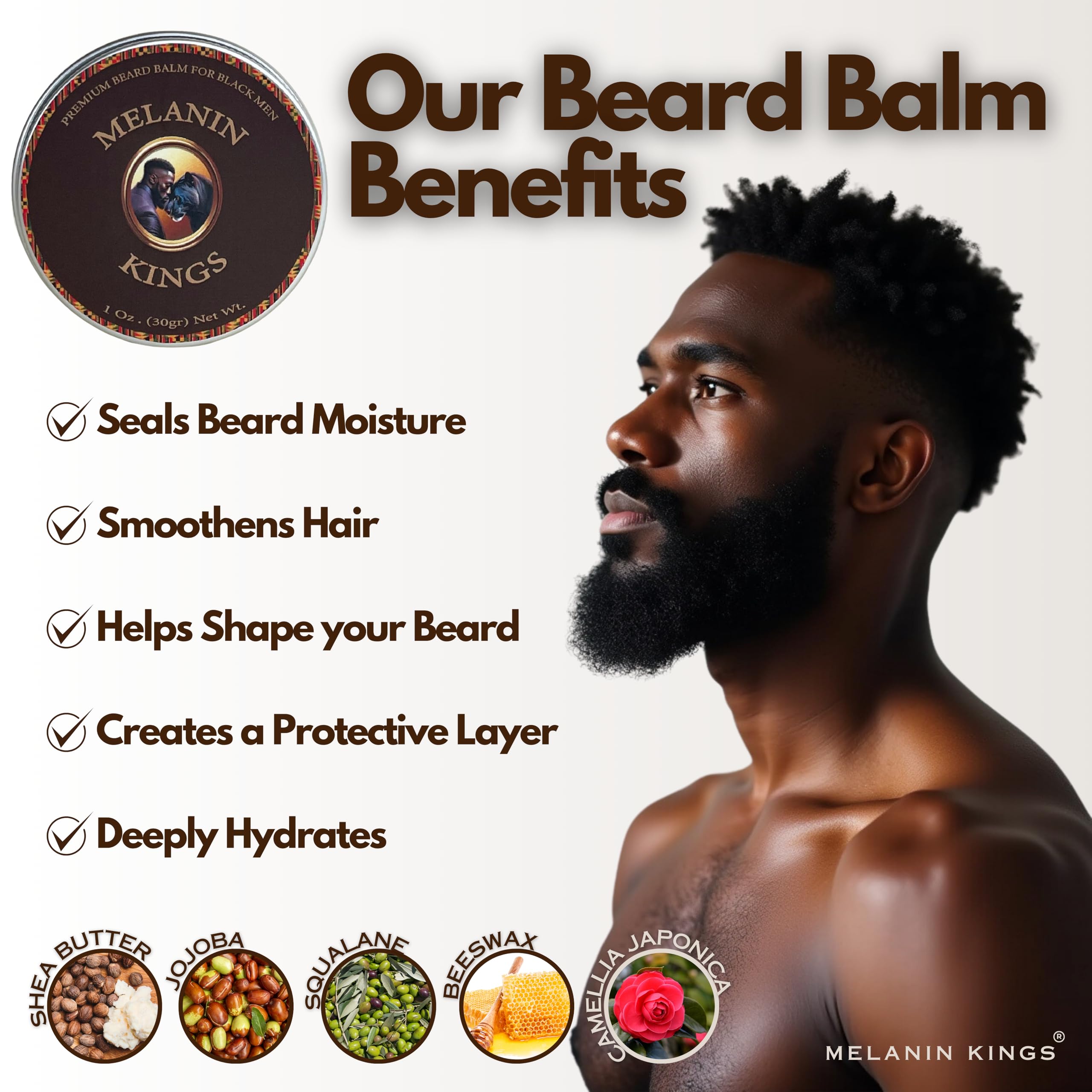 Ciseaux taillage barbe Melanin Kings – coupe précise pour un style soigné.