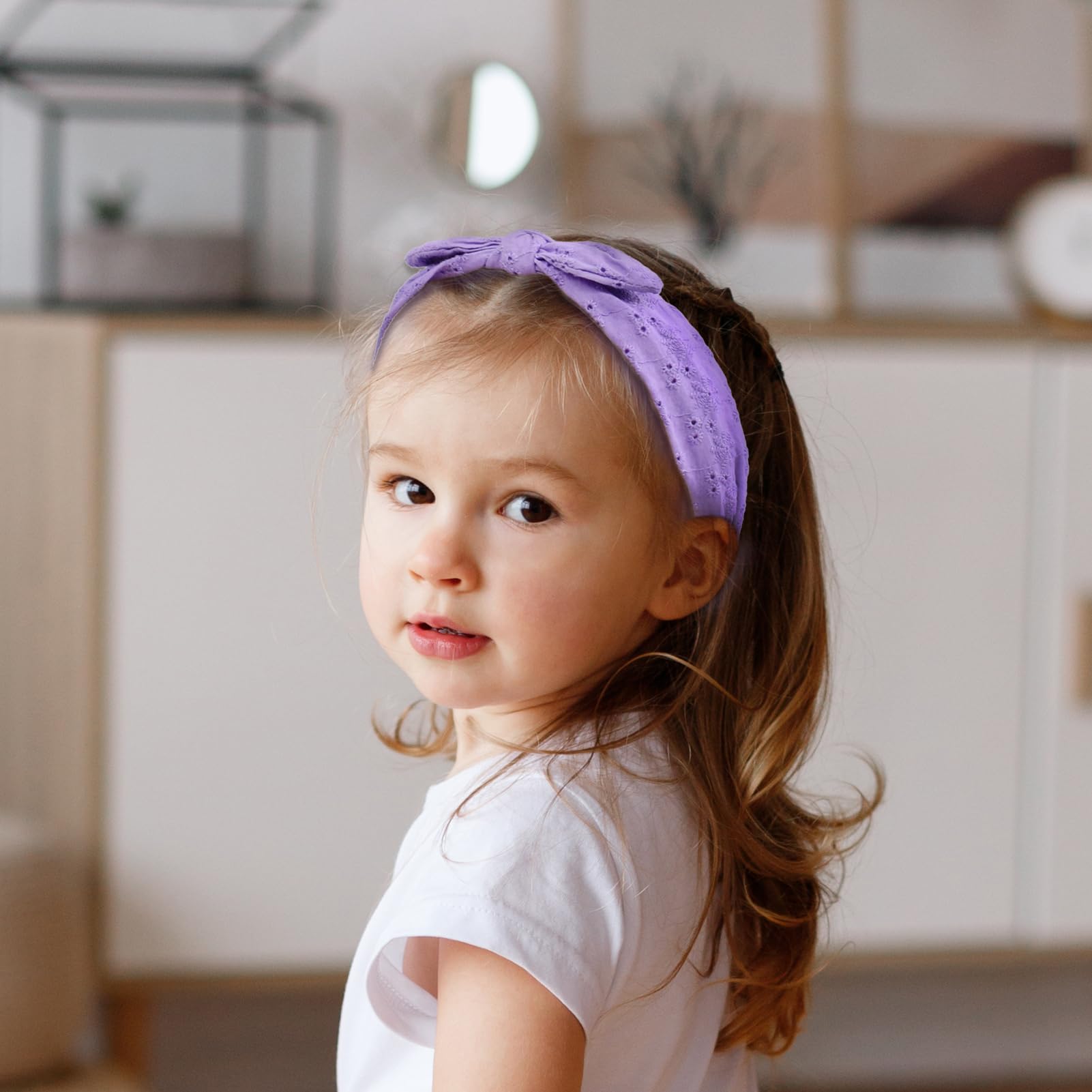 Bandeau Melbelia noeud amovible en coton, deux styles disponibles.