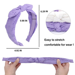 Bandeau Melbelia noeud blanc pour filles, look mignon et sûr.