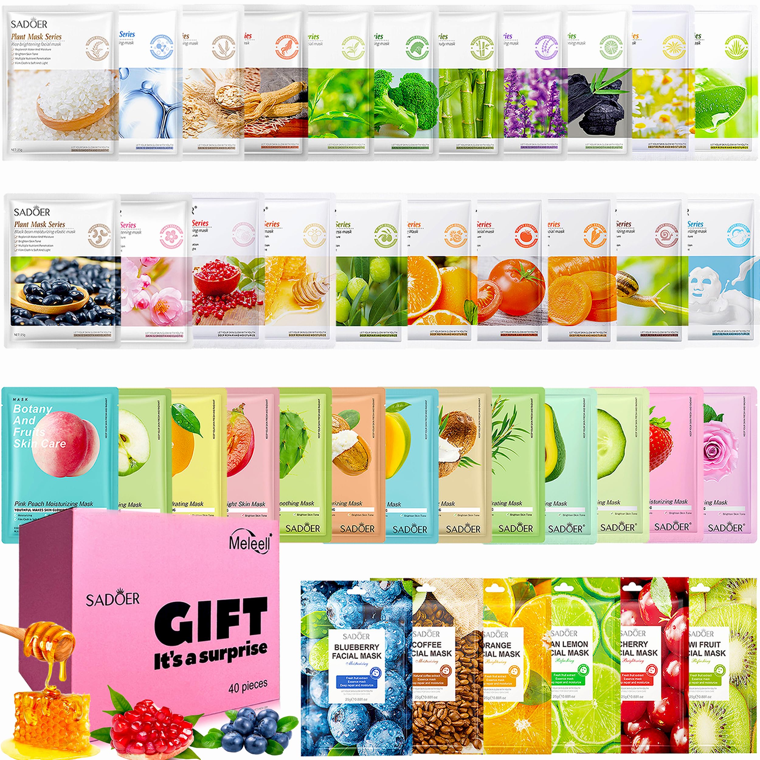 Meleell masques visage pour tous types de peau, hydratation fiable.