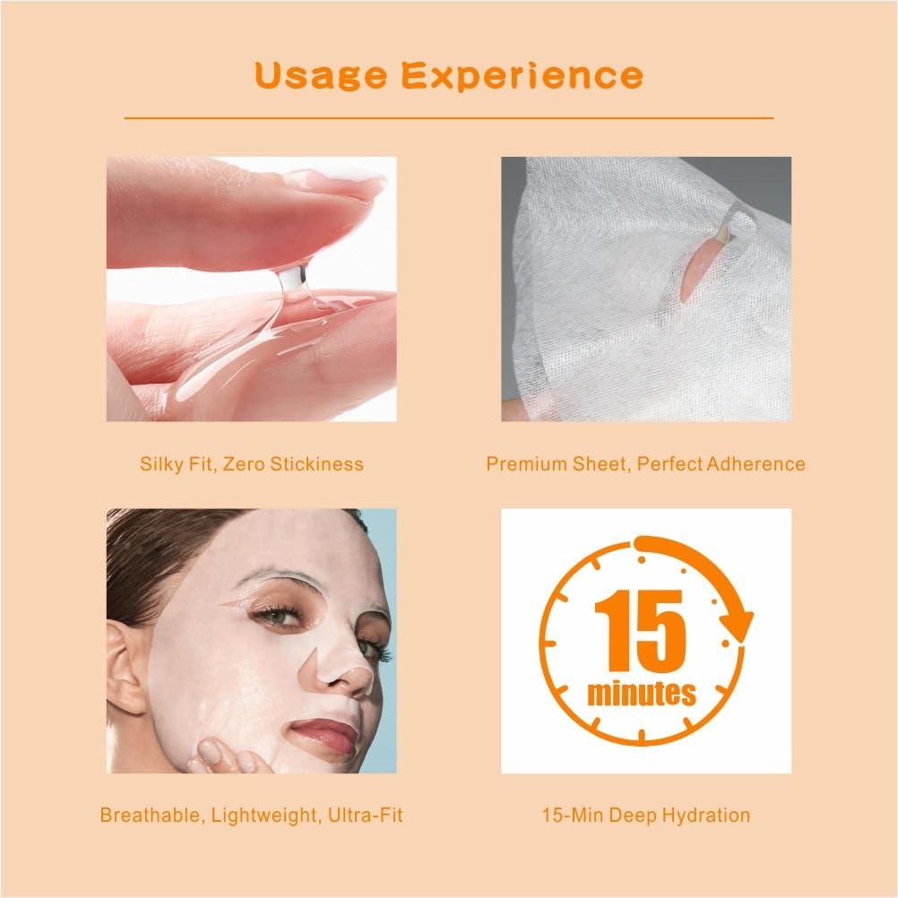 Meleell masque visage en soie miel aloe vera, apaisement et hydratation