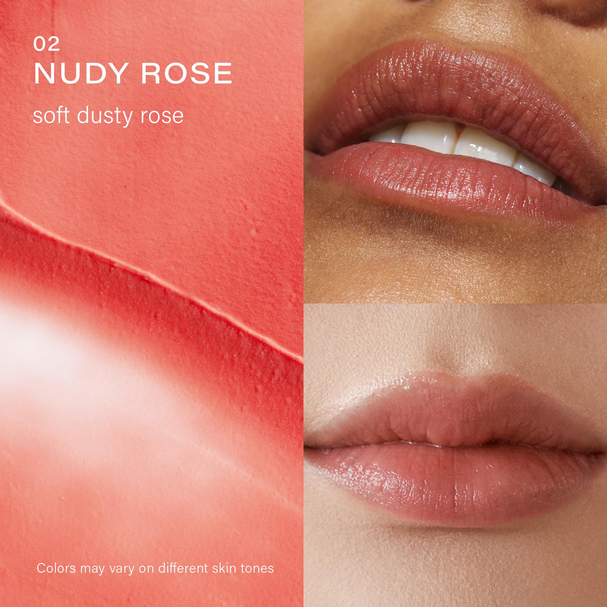 Nuance Nudy Rose sur le baume Melixir pour un fini naturel et discret