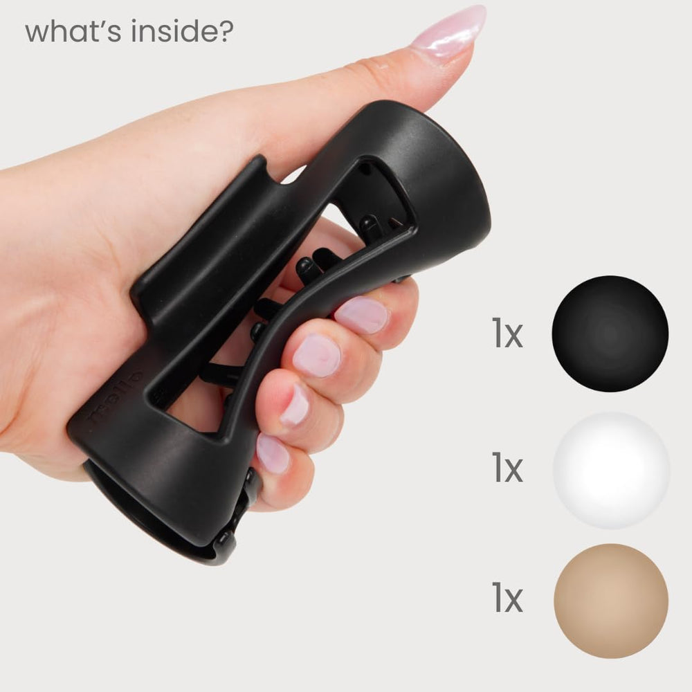 MELLO clip-cheveux squishy blanc fixation stable pour bureau et sport