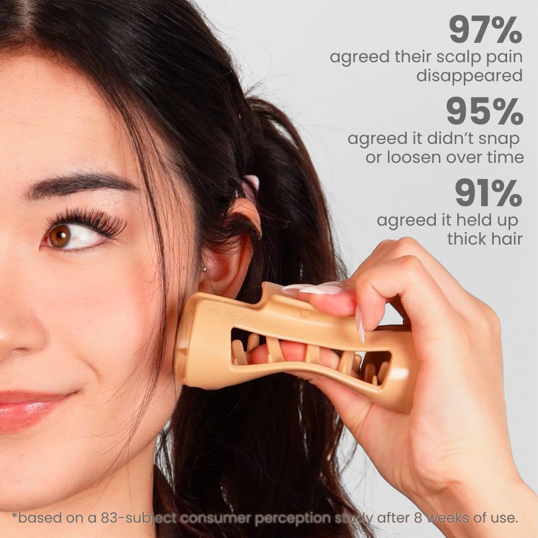 MELLO clip-cheveux squishy noir dents interieures empeche pression