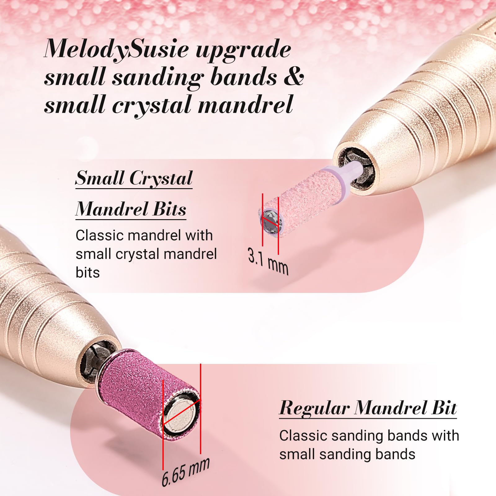 MelodySusie bandes grain 120 pour préparation rapide des ongles.