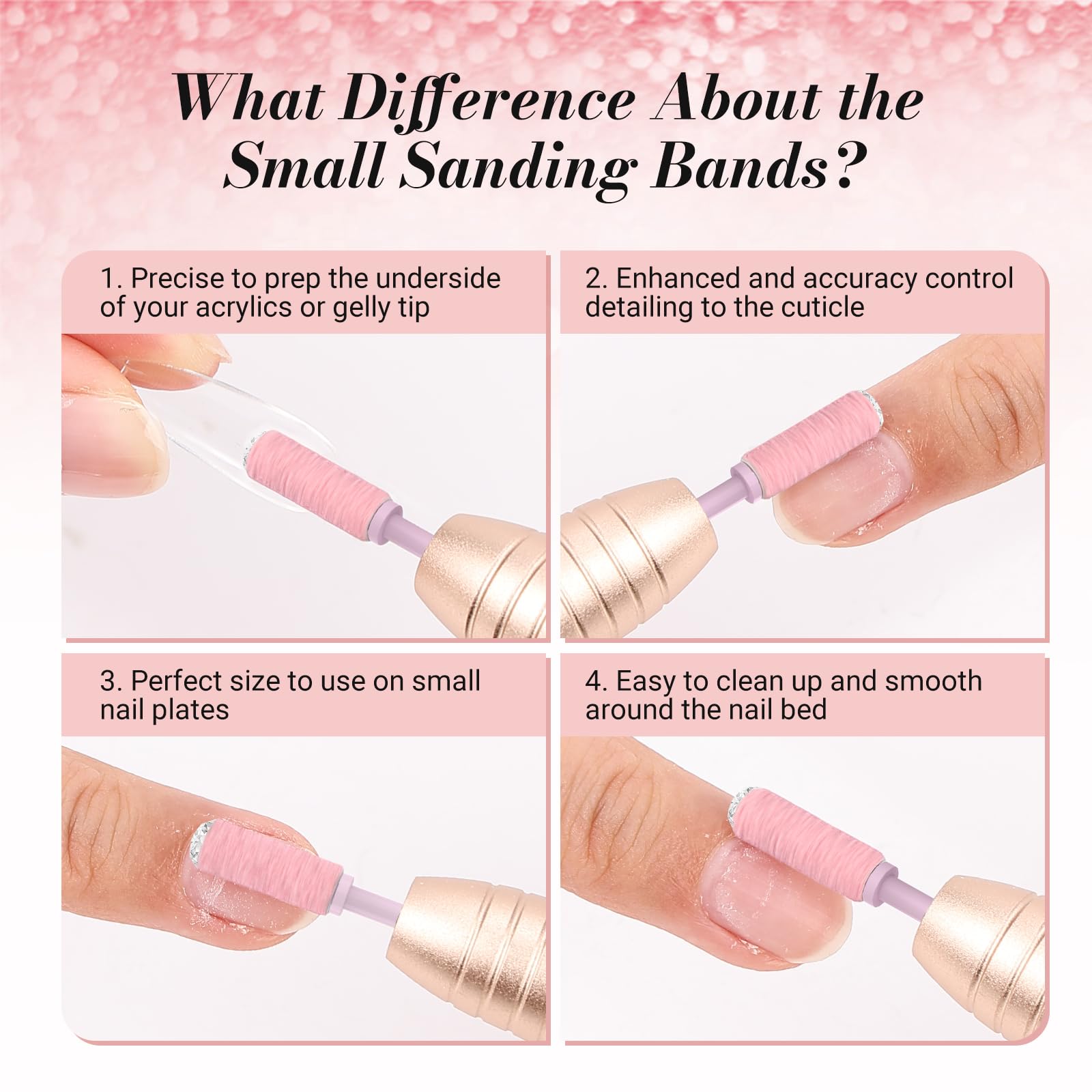 MelodySusie bandes grain 80 pour retirer le gel sur ongles artificiels.