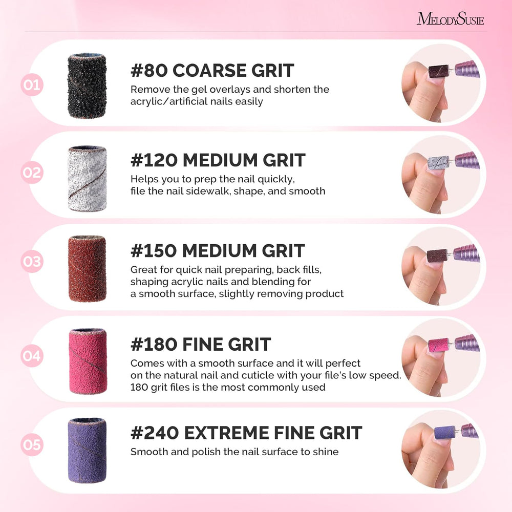 Bandes MelodySusie 150 grain pour préparation rapide des ongles