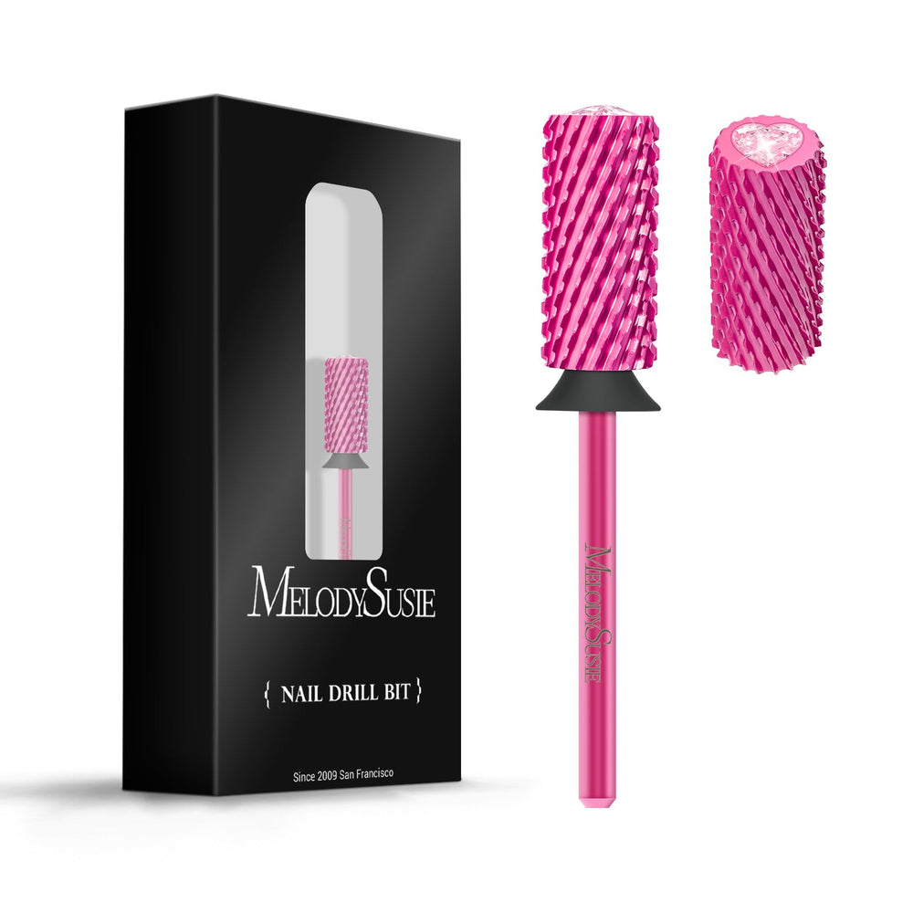 MelodySusie barillet grand 3/32 avec cœur cristal rose, facilite l'enlèvement des gels.