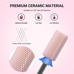 Fraise céramique MelodySusie, coupe croisée, contour précis et rapide.