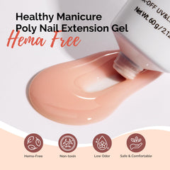 MelodySusie Gel Extension Ongles 60 g, base idéale pour l’art des ongles.