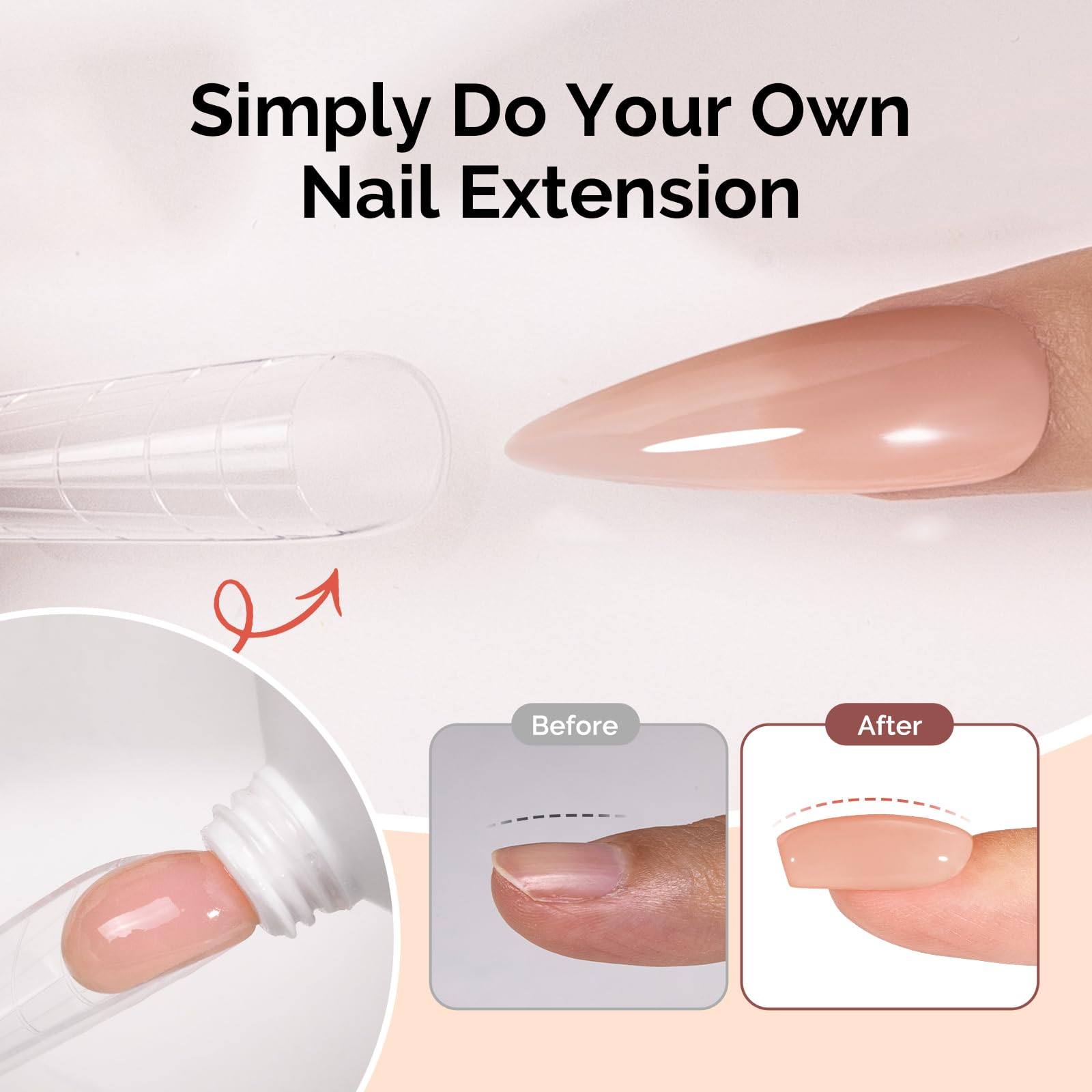 MelodySusie Gel Extension Ongles 60 g, compatible avec strass et pigments.