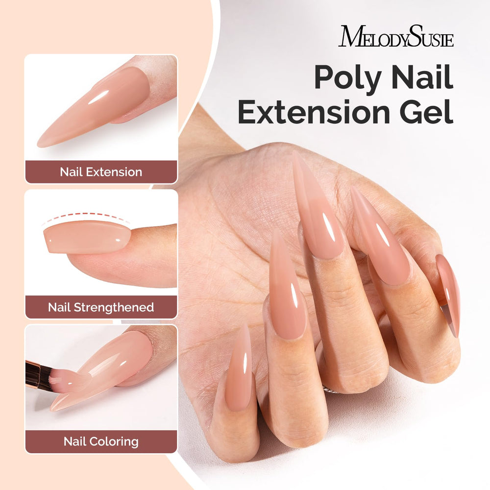 MelodySusie Gel Extension Ongles 60 g, dureté et tenue longue.