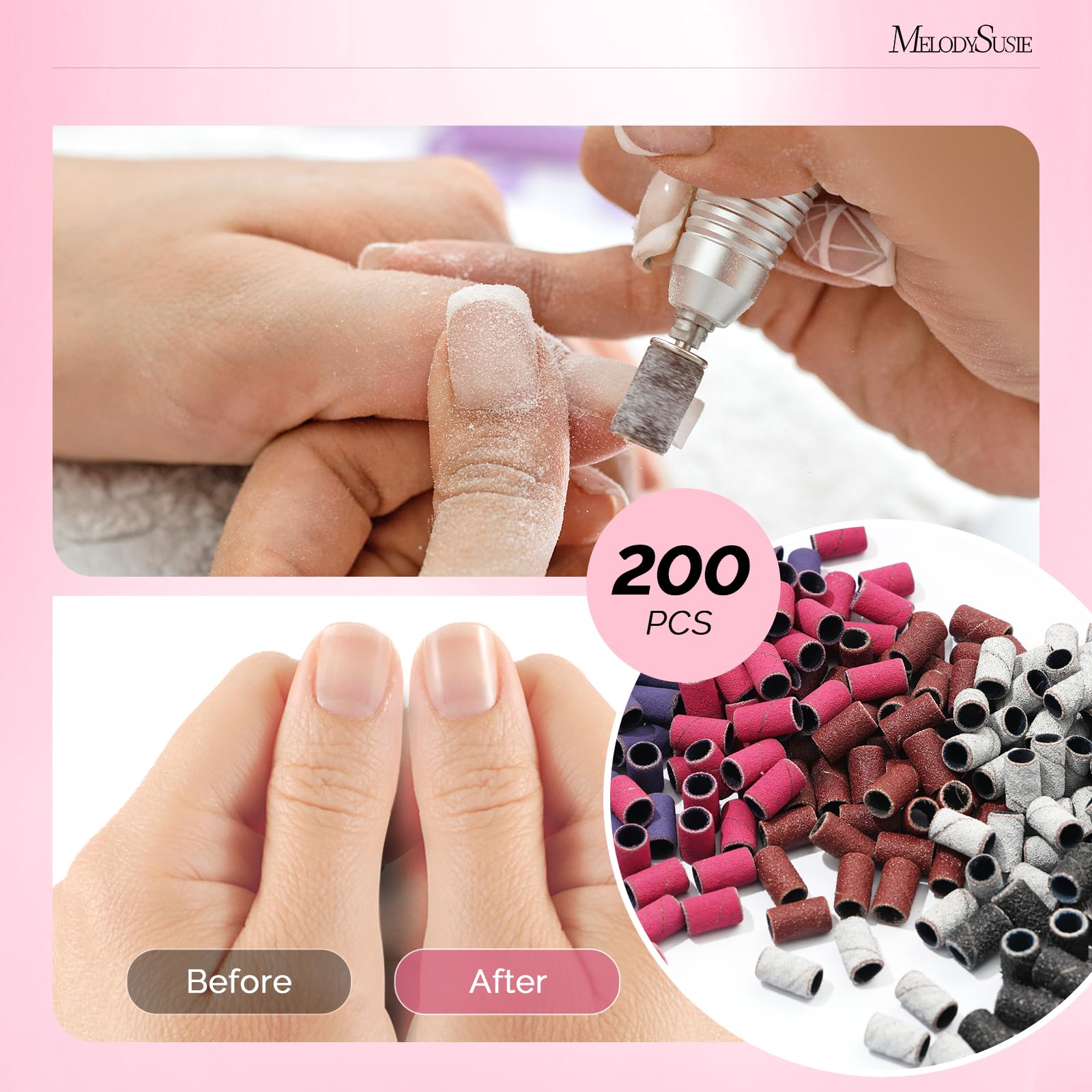 Mandrin MelodySusie 2 pièces pour perceuse à ongles