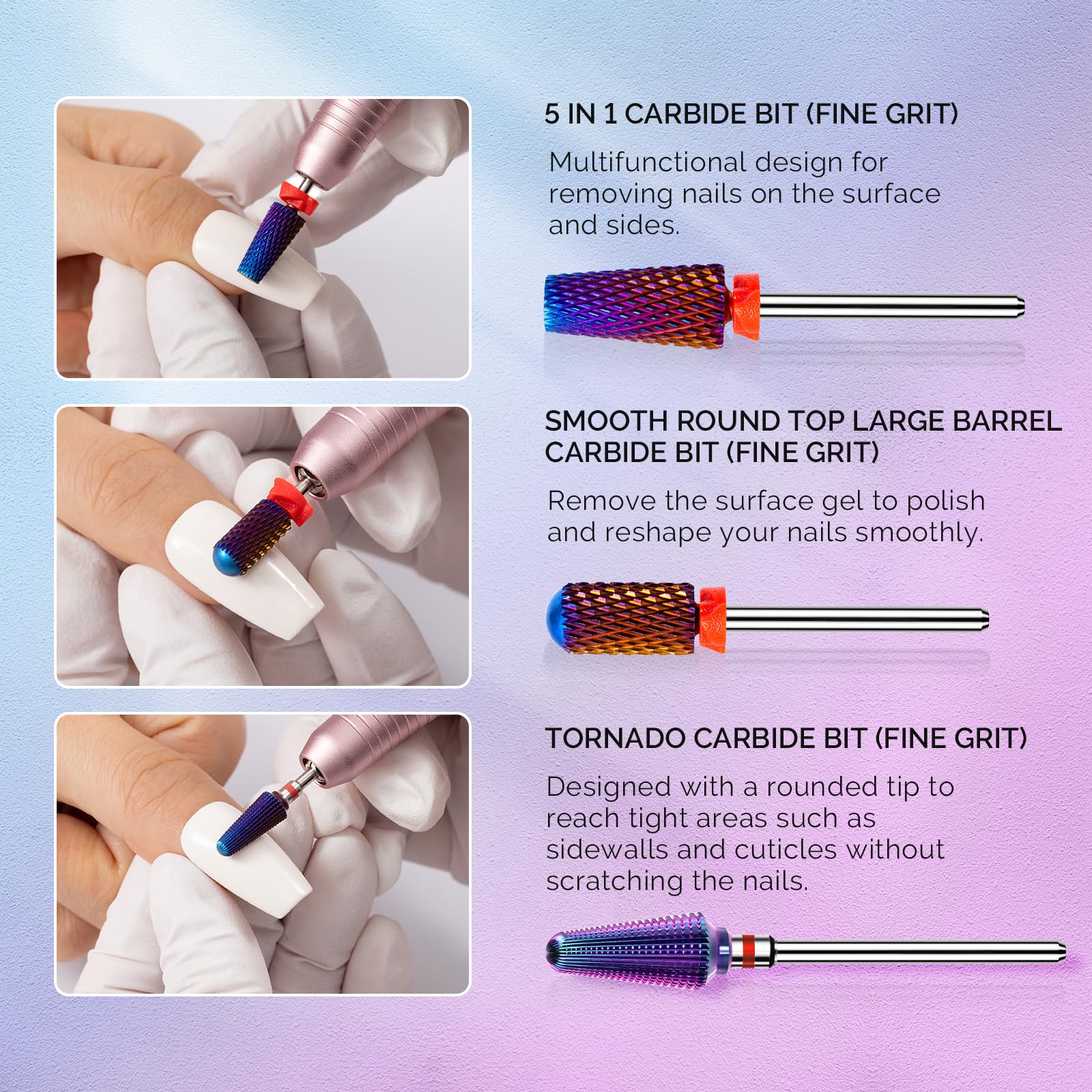 MelodySusie – mèche tornado droit, retrait gel ou acrylique avec moins de pression.