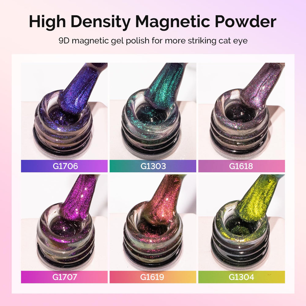 MelodySusie vernis gel œil-de-chat avec aimant, crée un effet unique à domicile.