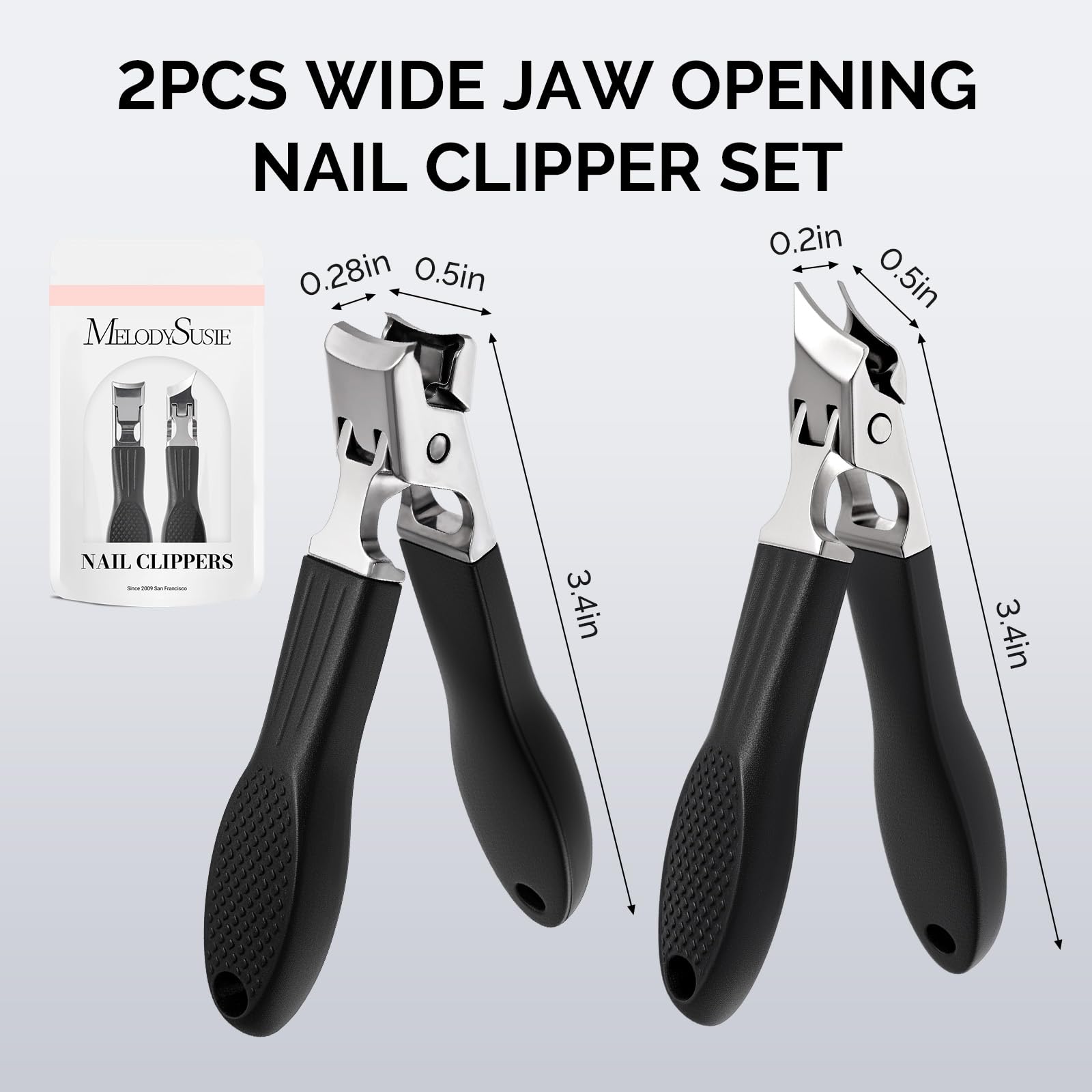 MelodySusie acier inox noir – lames durables pour coupes nettes