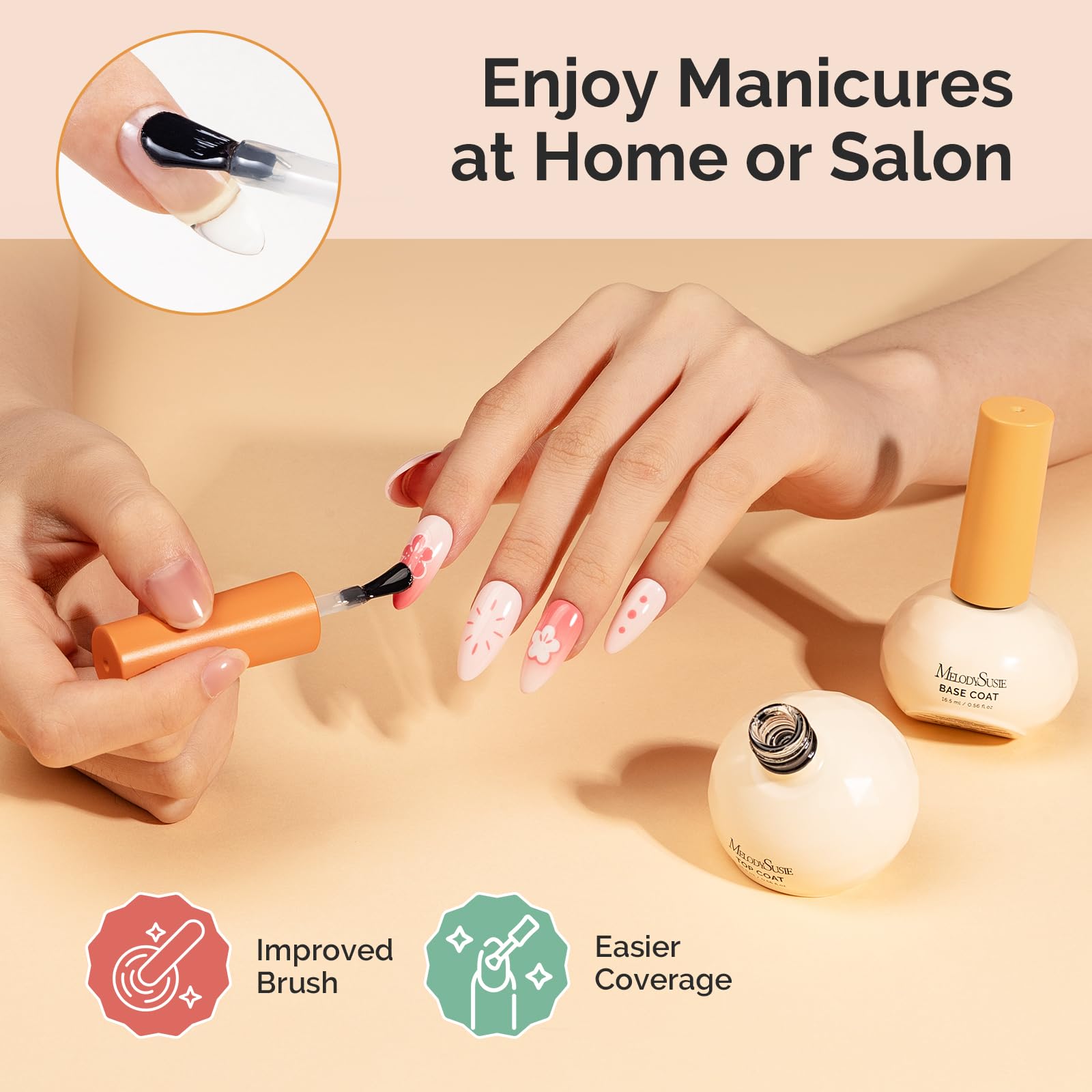 MelodySusie : application nette grâce à la brosse ronde.