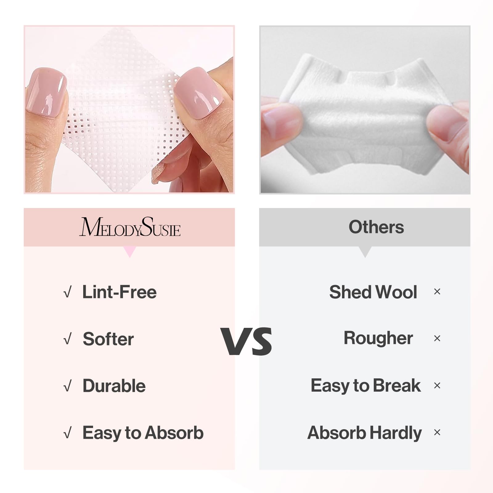 Lingettes MelodySusie pour enlever facilement le vernis gel