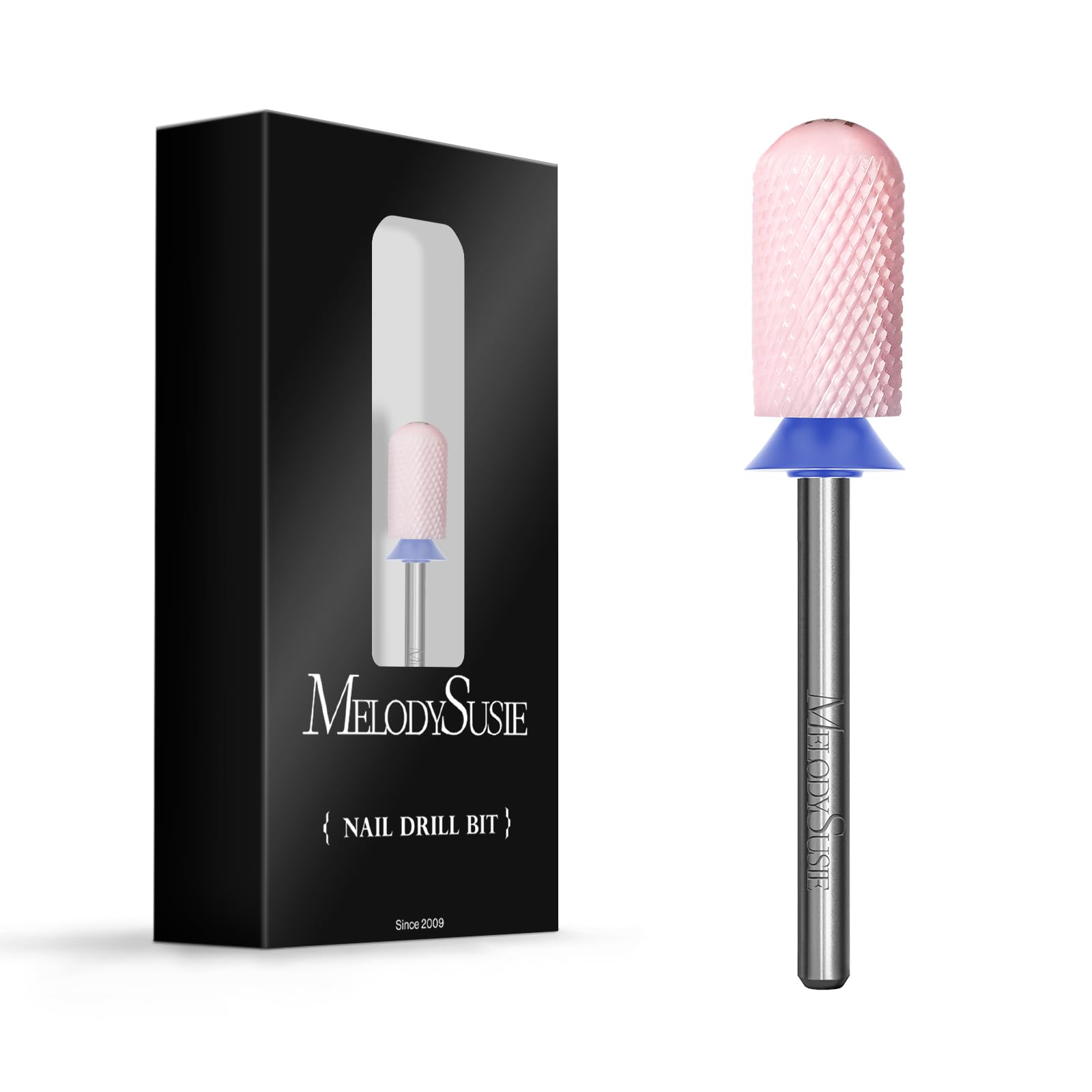 Outil MelodySusie barillet large lisse rose pour contour des ongles et préparation du gel.