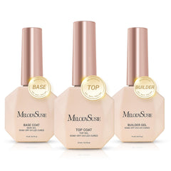 Base coat gel transparent MelodySusie pour adhérence durable et surface lisse.