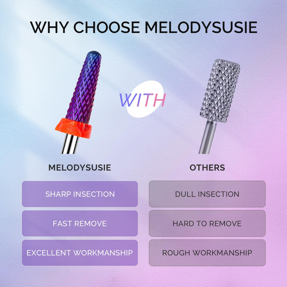 MelodySusie bit conique-forme croisee: nettoyage des poussières sous l’ongle.