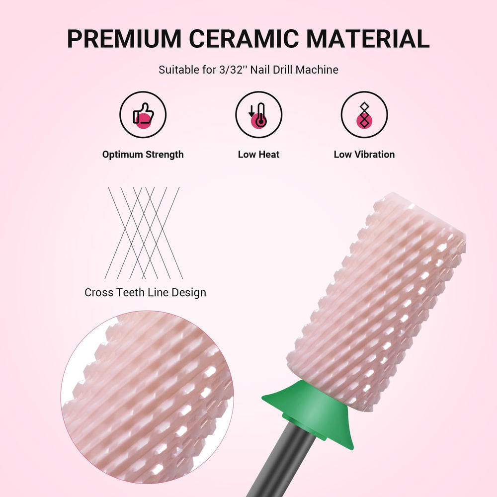 MelodySusie fraise céramique gros plan sur la tête flat-top pour précision des contours.
