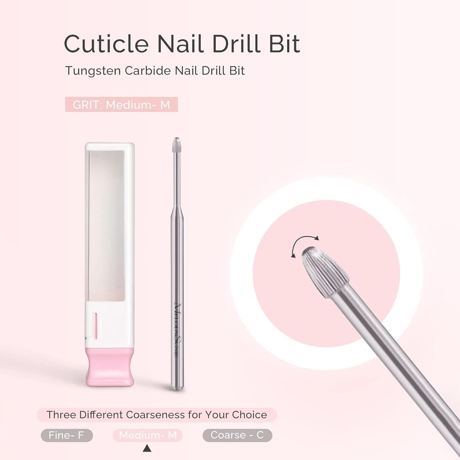 MelodySusie fraise à ongles carbure : outil pro pour un travail précis