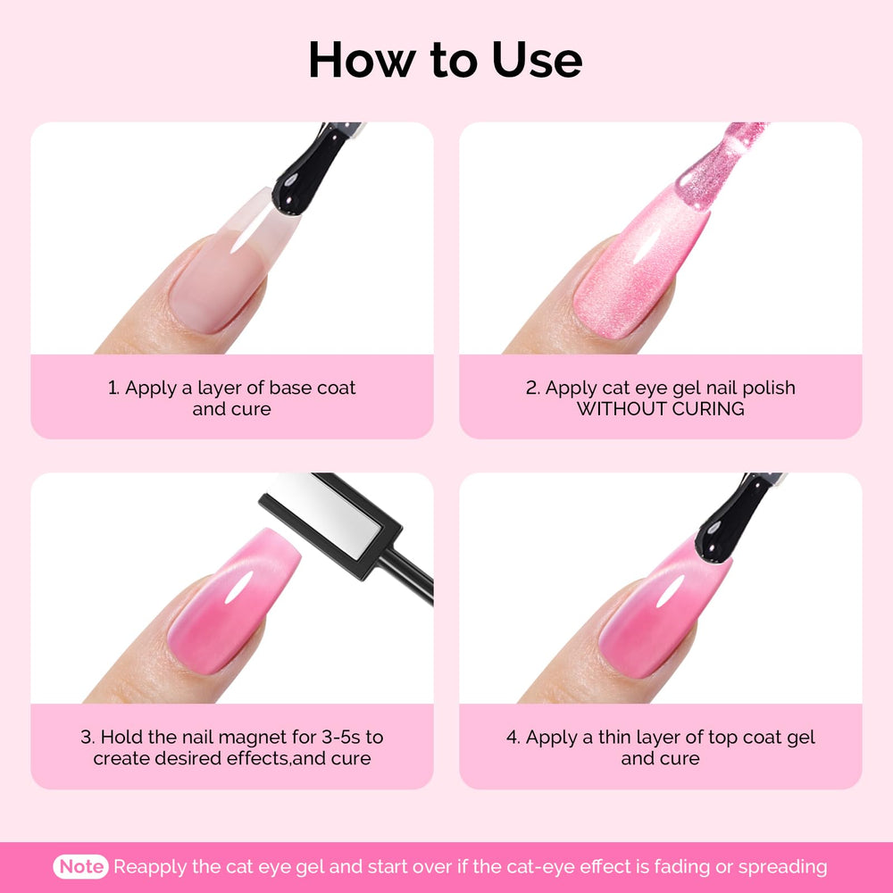 Conseils d’usage MelodySusie pour varier les effets œil-de-chat sur les ongles