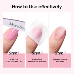 MelodySusie coton imbibé prêt à ramollir le vernis.