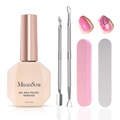 MelodySusie dissolvant gel 15ml, facile à utiliser pour enlever le gel rapidement à domicile.