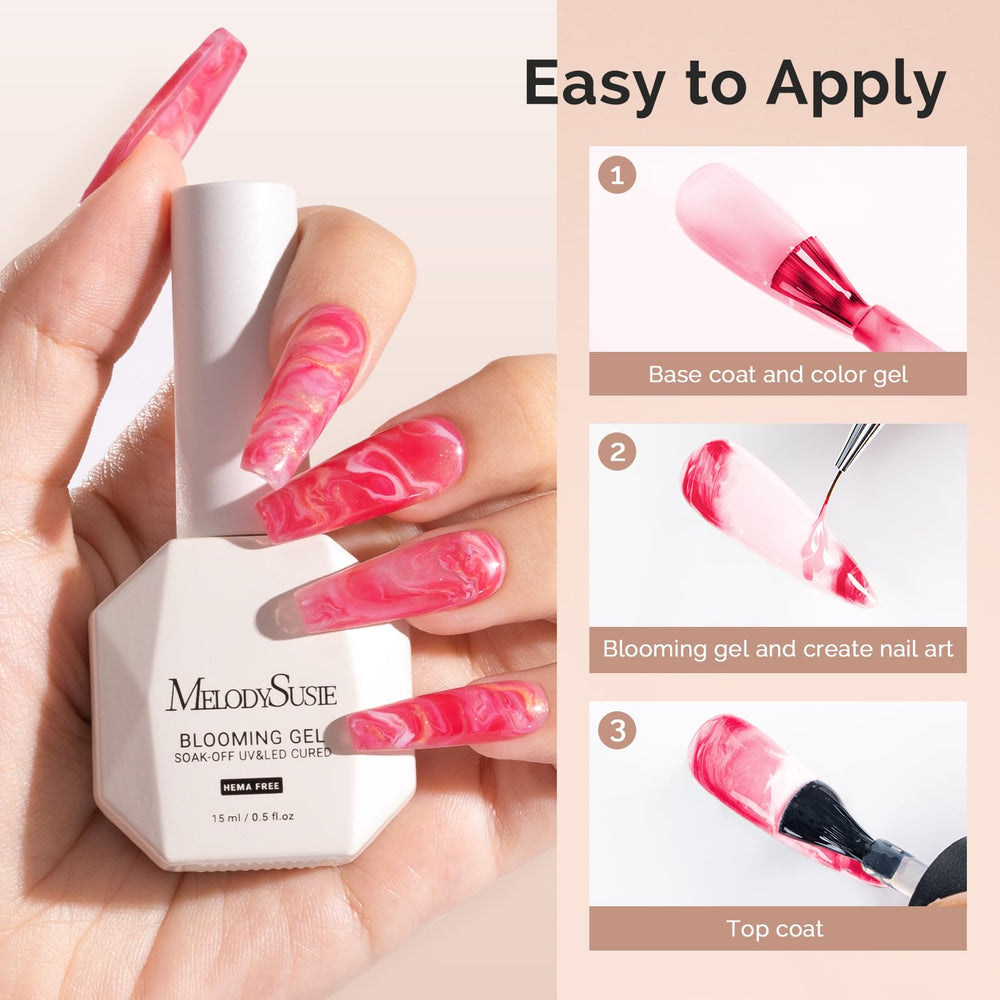 MelodySusie effet aquarelle – nails délicats et translucides, transitions douces.