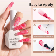 MelodySusie effet aquarelle – nails délicats et translucides, transitions douces.
