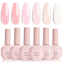 Palette MelodySusie Gel Ongles, ensemble de 6 couleurs pour styles variés.
