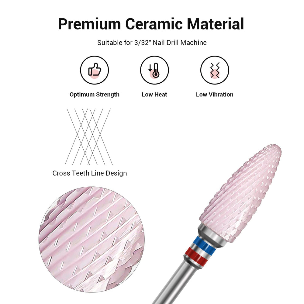 MelodySusie foret ceramique flamme 3-32 précision pour le nettoyage des cuticules