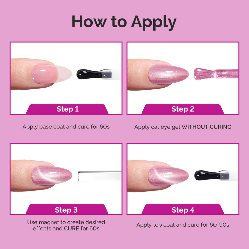 Formulation douce MelodySusie, soin des ongles avec effet visuel chat œil.