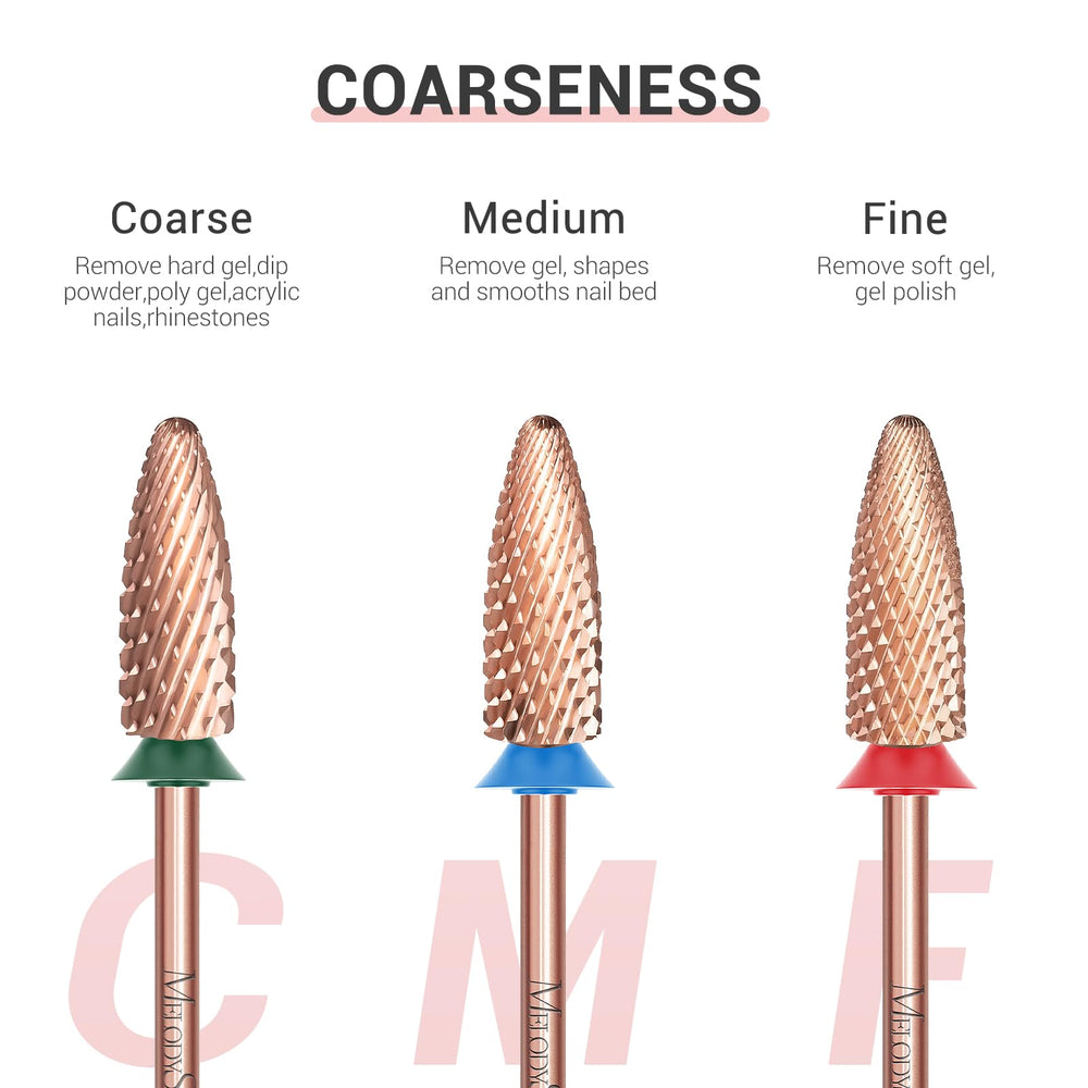 Fraise ongles longue flamme MelodySusie: contact optimisé et polissage