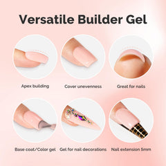 MelodySusie Gel Builder Nude façonnant l’apex pour plus de longueur et de solidité.