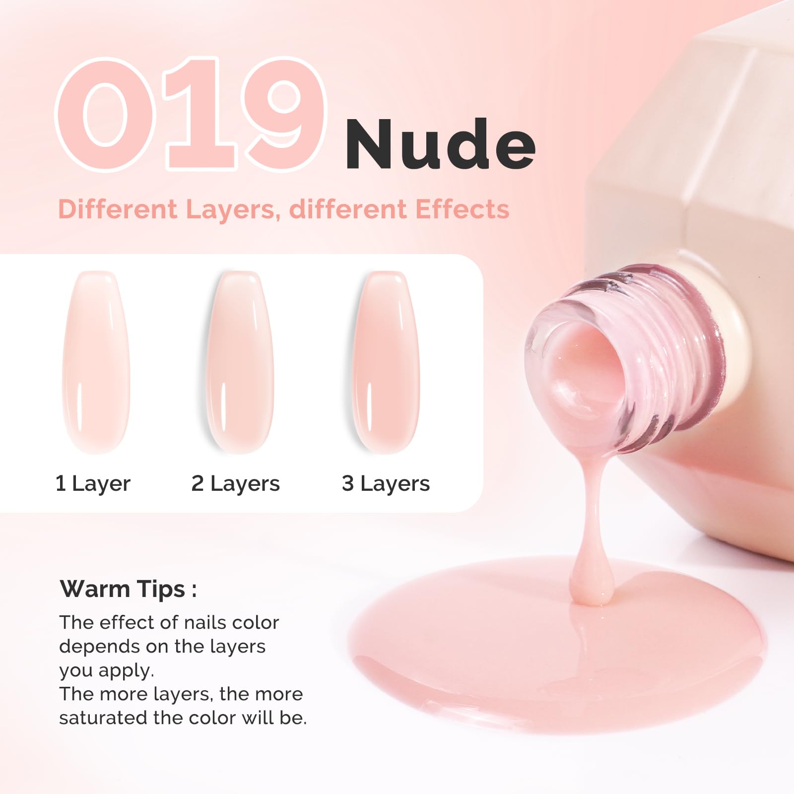 Formulation à faible odeur de MelodySusie Gel Builder Nude pour maniabilité.