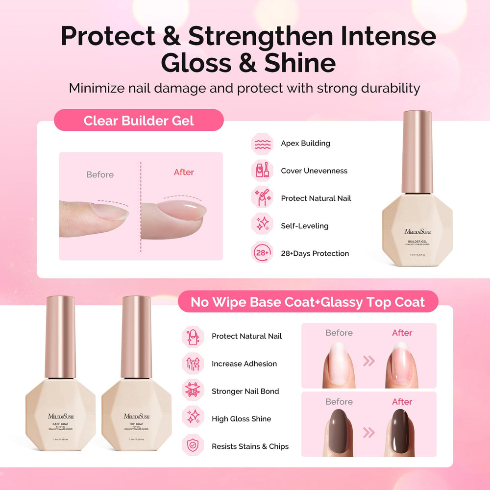 Gel renforçant 7-en-1 MelodySusie pour ongles plus solides