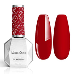 Gel rouge épais MelodySusie en bouteille offrant couverture nette et durable.