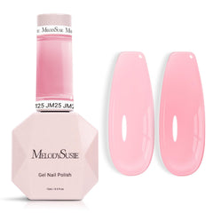 MelodySusie Jeweliver Jelly Gel Polish sur flacon rose, effet jelly translucide