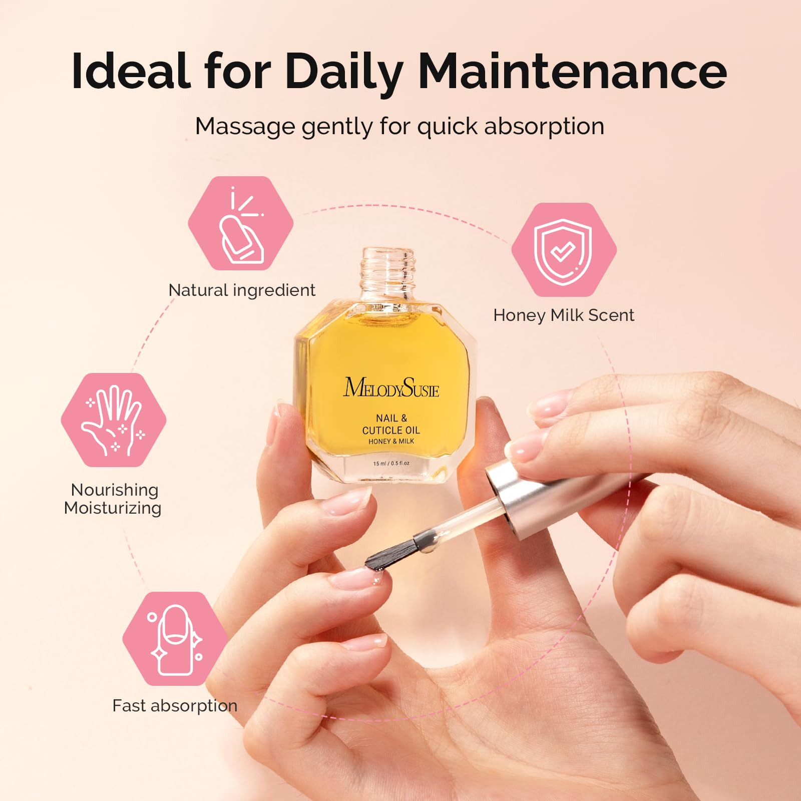 Lime à ongles et brosse MelodySusie pour nettoyer et lisser les ongles.