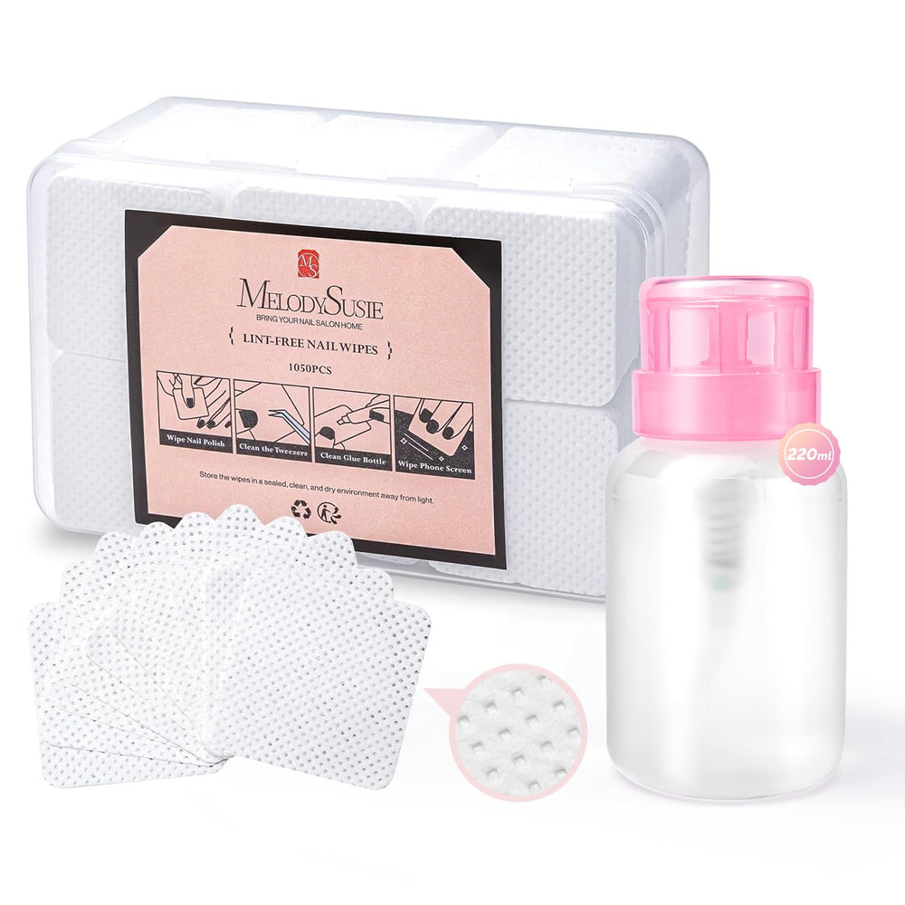 MelodySusie lingettes sans peluches et emballage, démaquage des ongles sans résidu