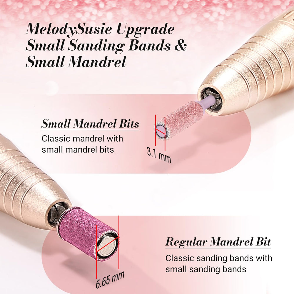 MelodySusie mandrin petit 3-32 pouces compatible avec la plupart des fraises d’ongles.