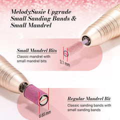 MelodySusie mandrin petit 3-32 pouces compatible avec la plupart des fraises d’ongles.