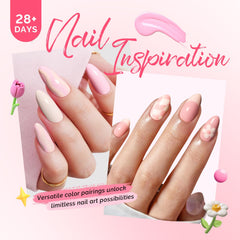Gel Vernis blanc laiteux MelodySusie pour un fini discret et lumineux.