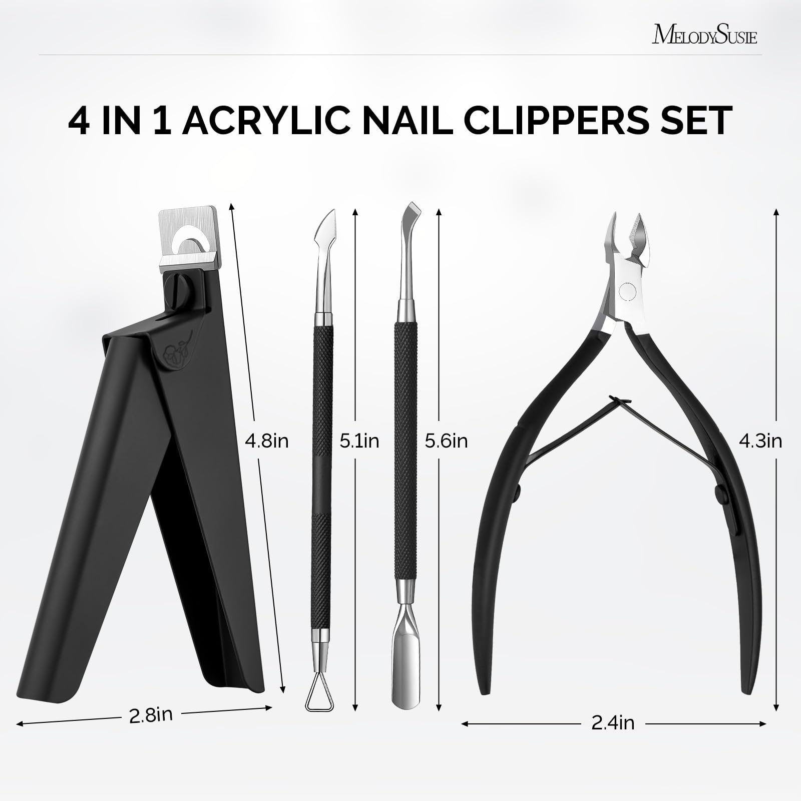 MelodySusie outils-manicure professionnels, ensemble polyvalent pour soins à domicile.