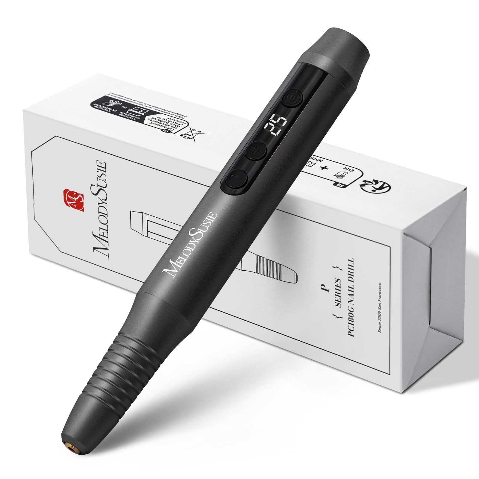 MelodySusie foret à ongles sans fil PC180G noir, travail précis en mobilité