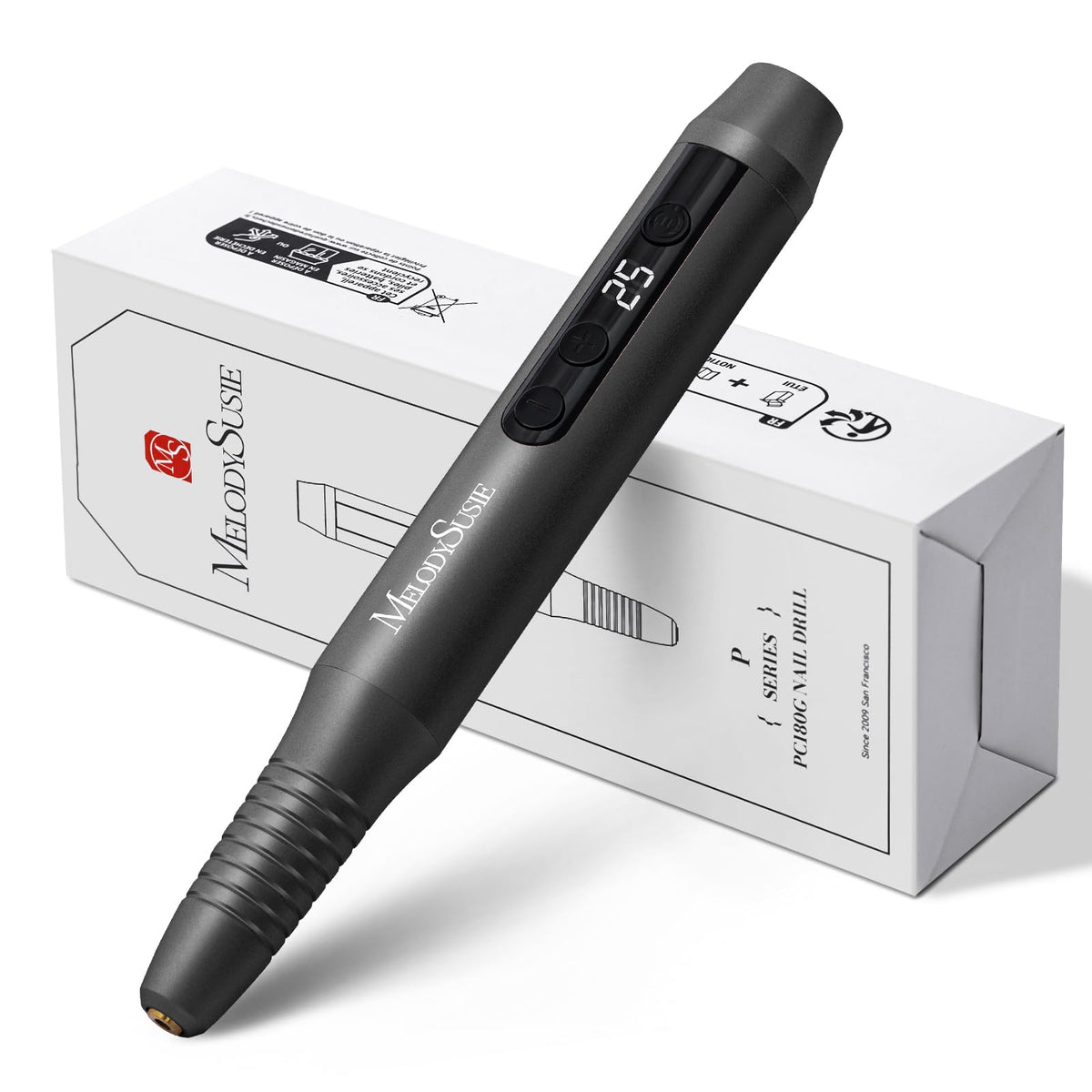MelodySusie foret à ongles sans fil PC180G noir, travail précis en mobilité